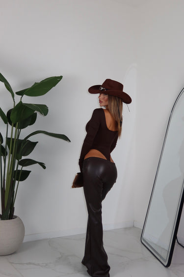 PANTALONE SKIN MARRONE
