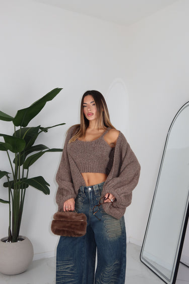 CARDIGAN XIMENA MARRONE