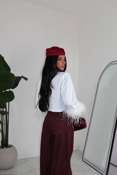 MAGLIA PLUME BIANCA