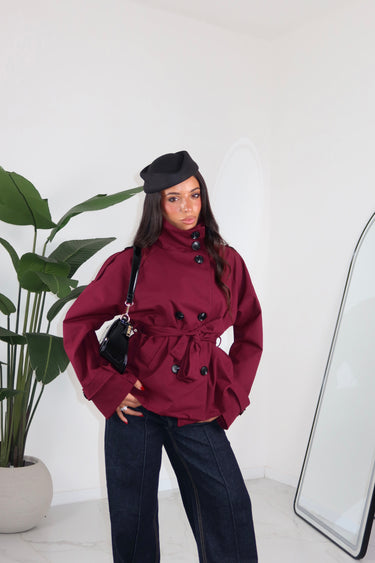 TRENCH ALLOY BORDEAUX