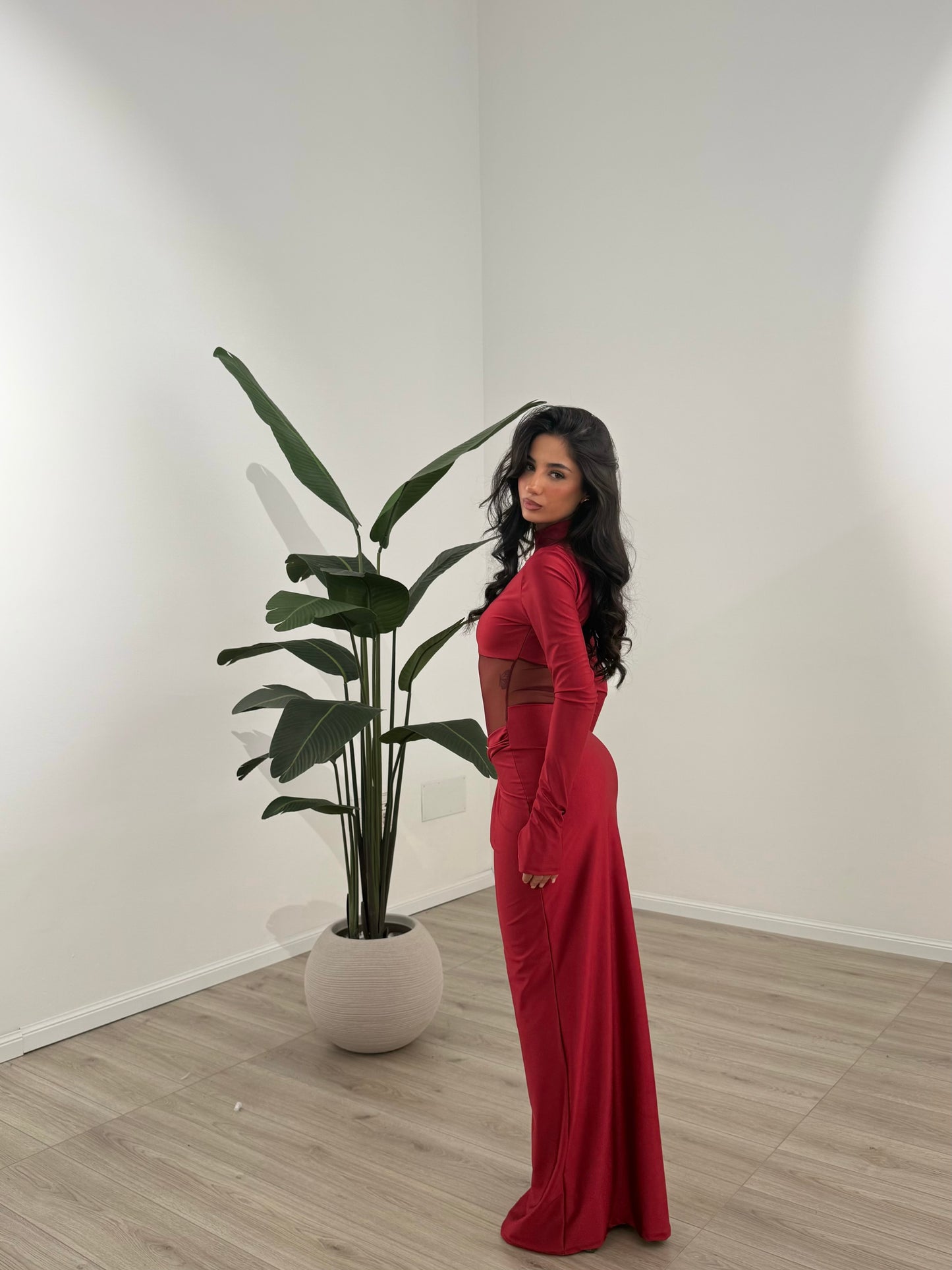 ABITO DAFNE BORDEAUX