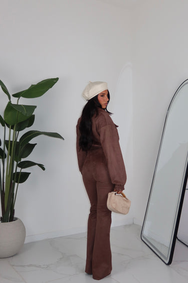 COORD SET CHAMOIS MARRONE