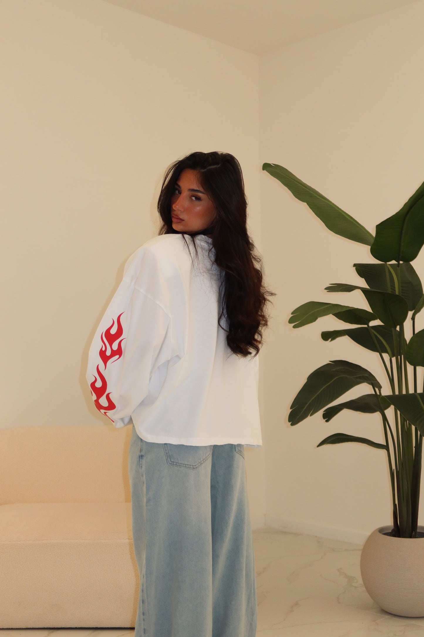 MAGLIA B&R FIRE BIANCA