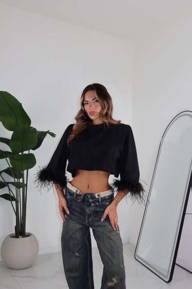 MAGLIA PLUME NERA