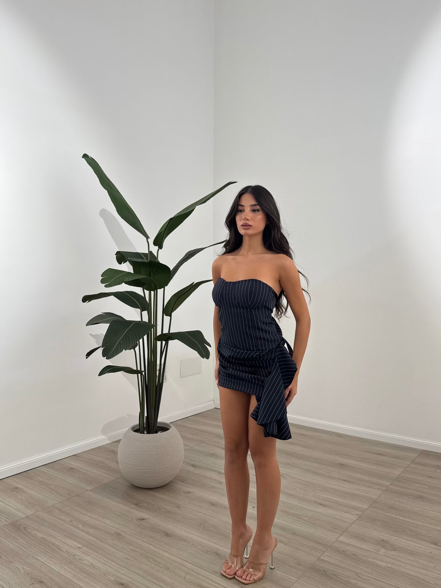 MINI DRESS STRIPED BLU