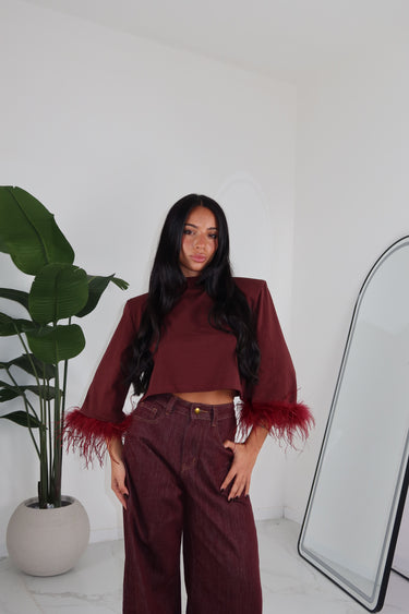 MAGLIA PLUME BORDEAUX