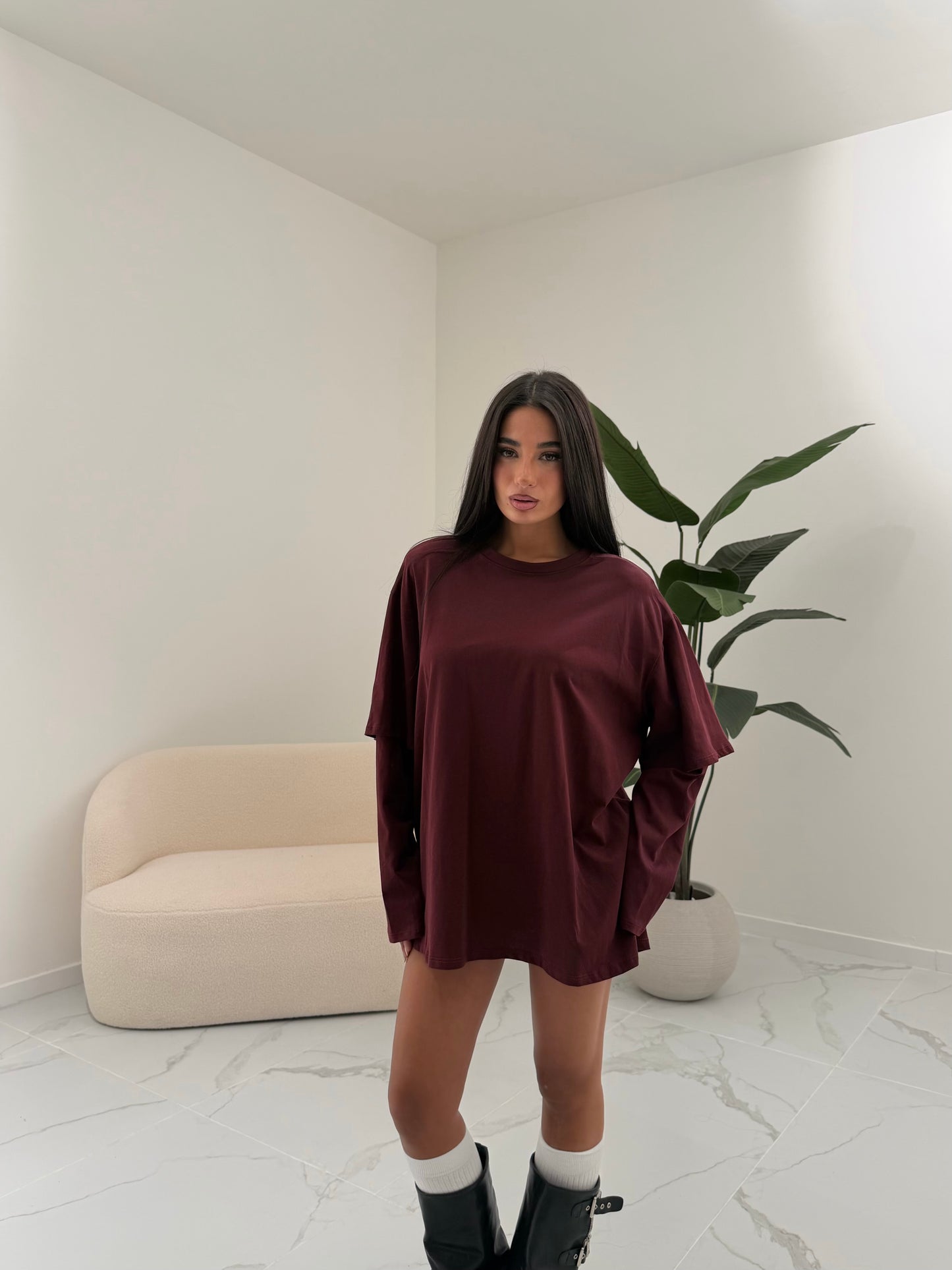 MAGLIA COUPLE BORDEAUX