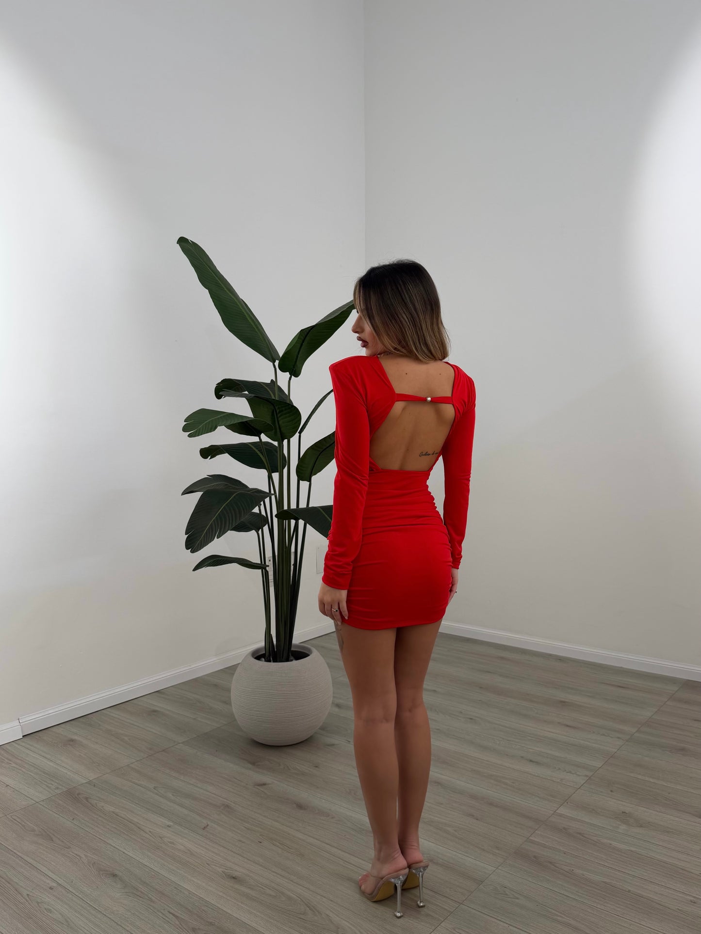 MINI DRESS EMPTY ROSSO
