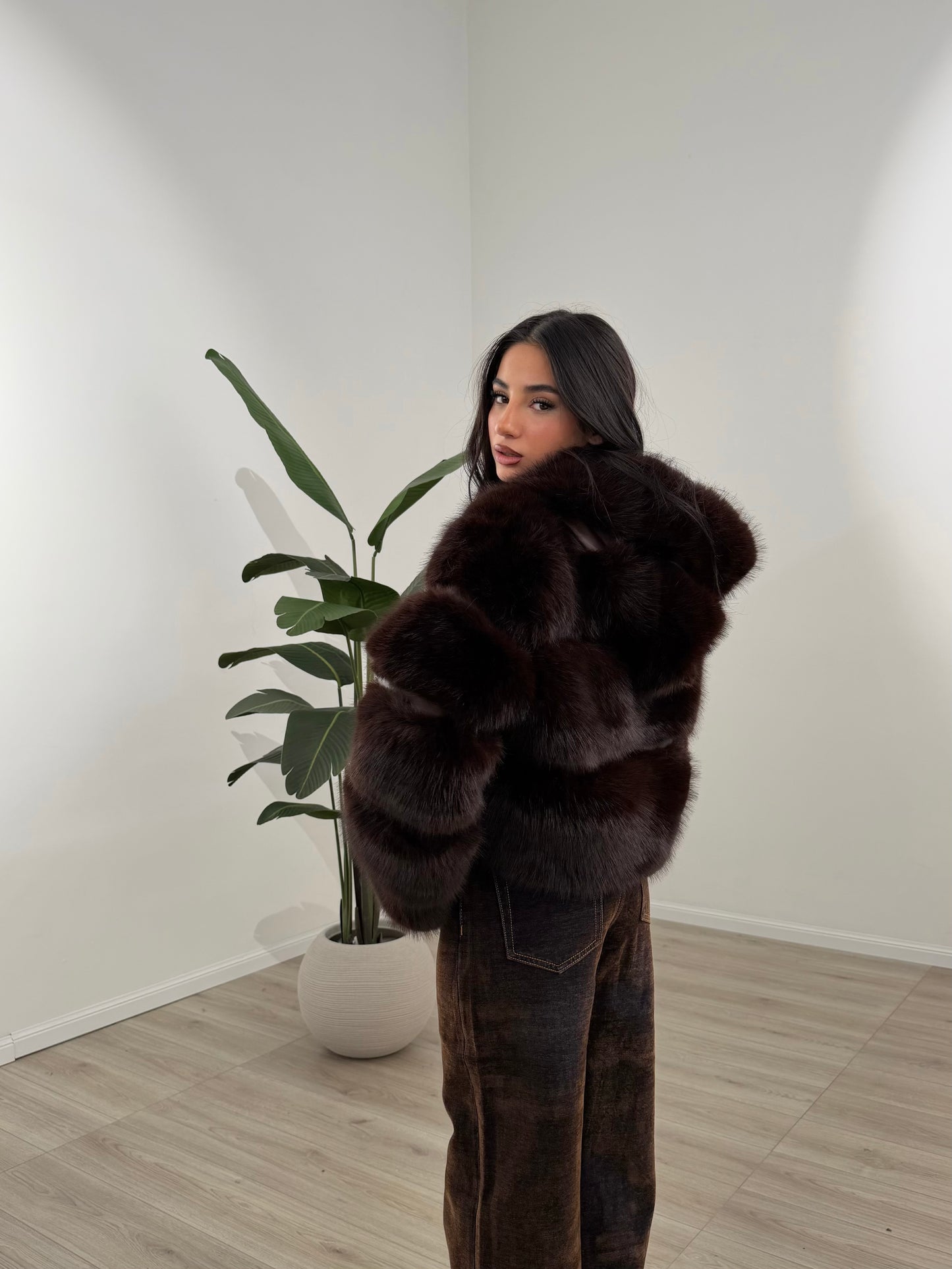 PELLICCIA REPLAY MARRONE