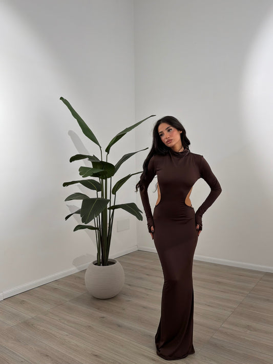 ABITO SLIPPED MARRONE