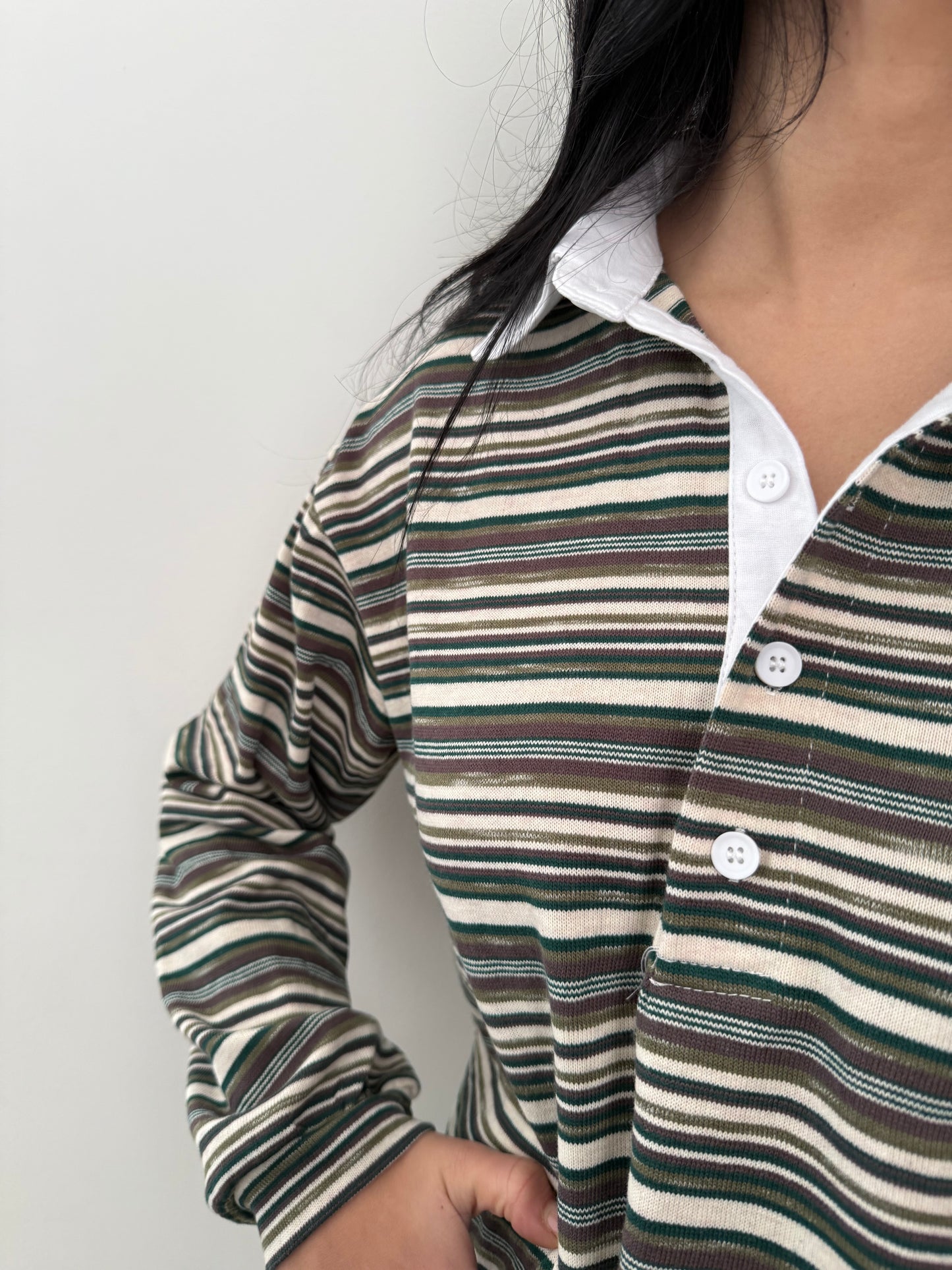 MAGLIA RIGHE VERDE