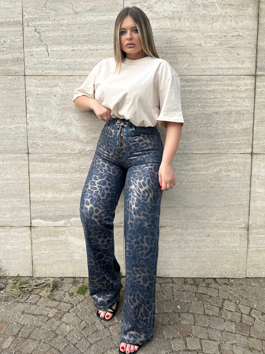 JEANS ANIMALIER GOLD