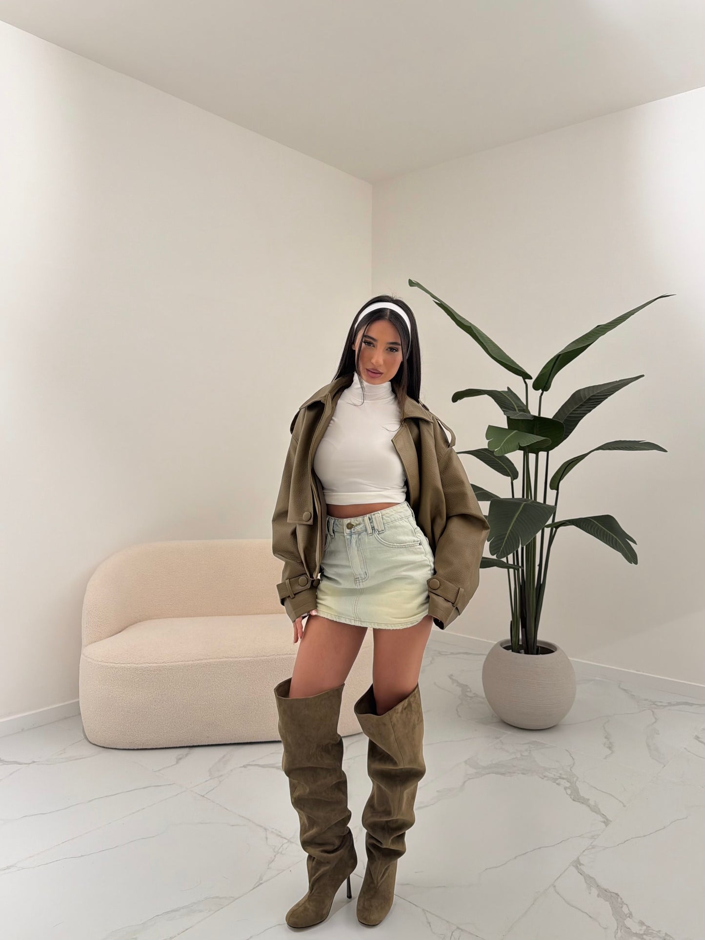 MINI GONNA RAINY DENIM CHIARO