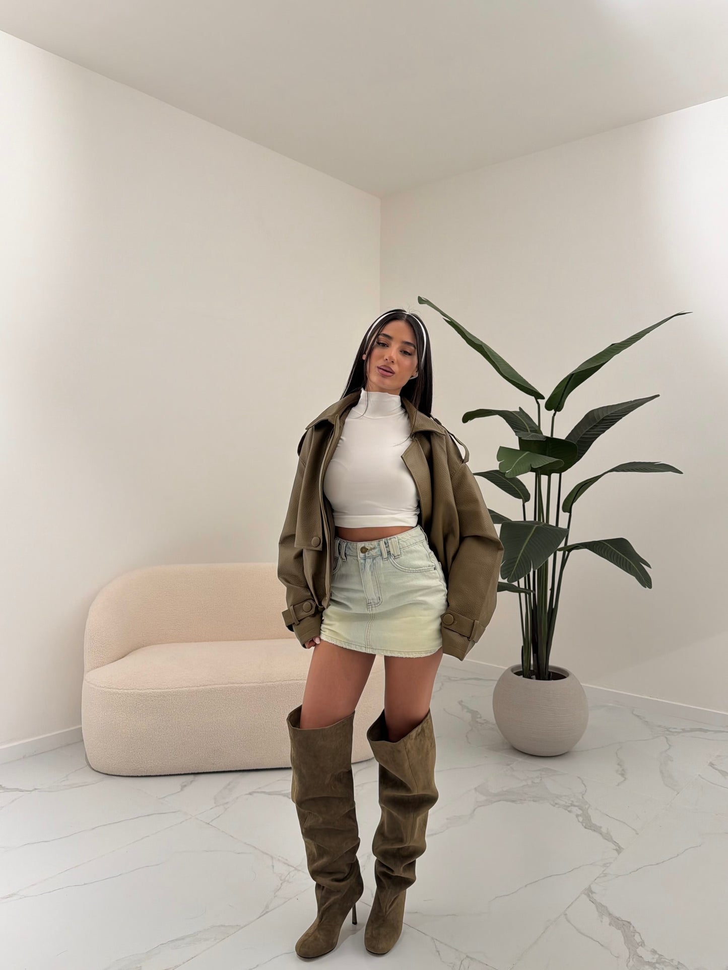 MINI GONNA RAINY DENIM CHIARO