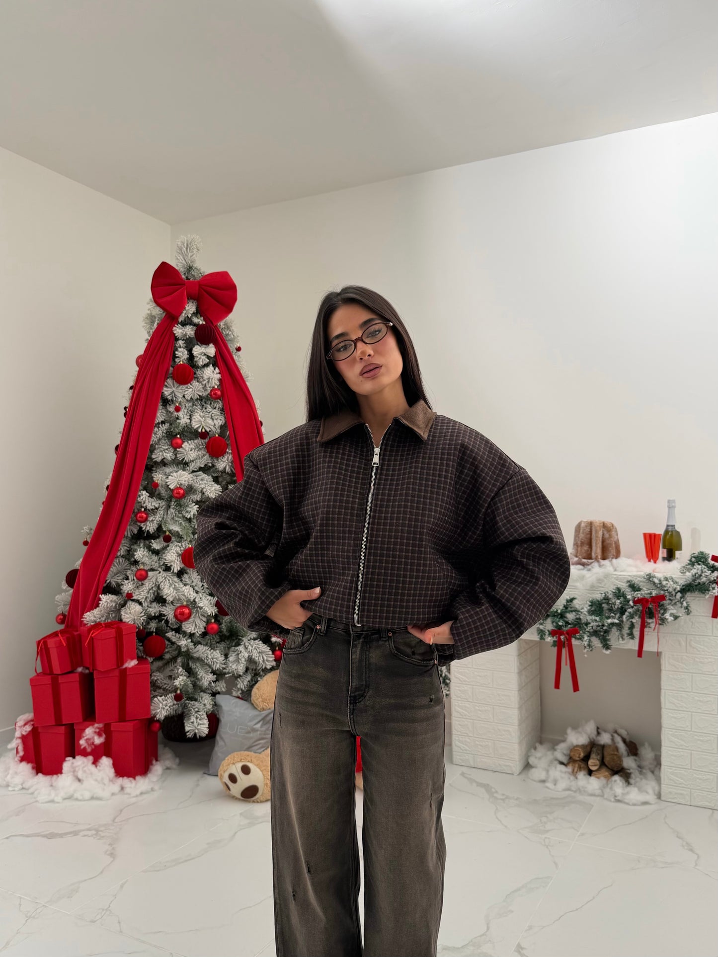 BOMBER SQUARE MARRONE