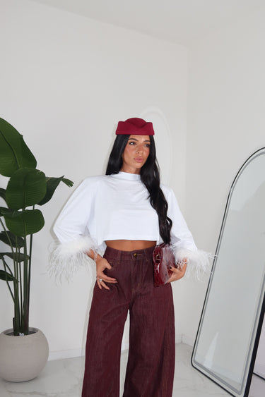 MAGLIA PLUME BIANCA