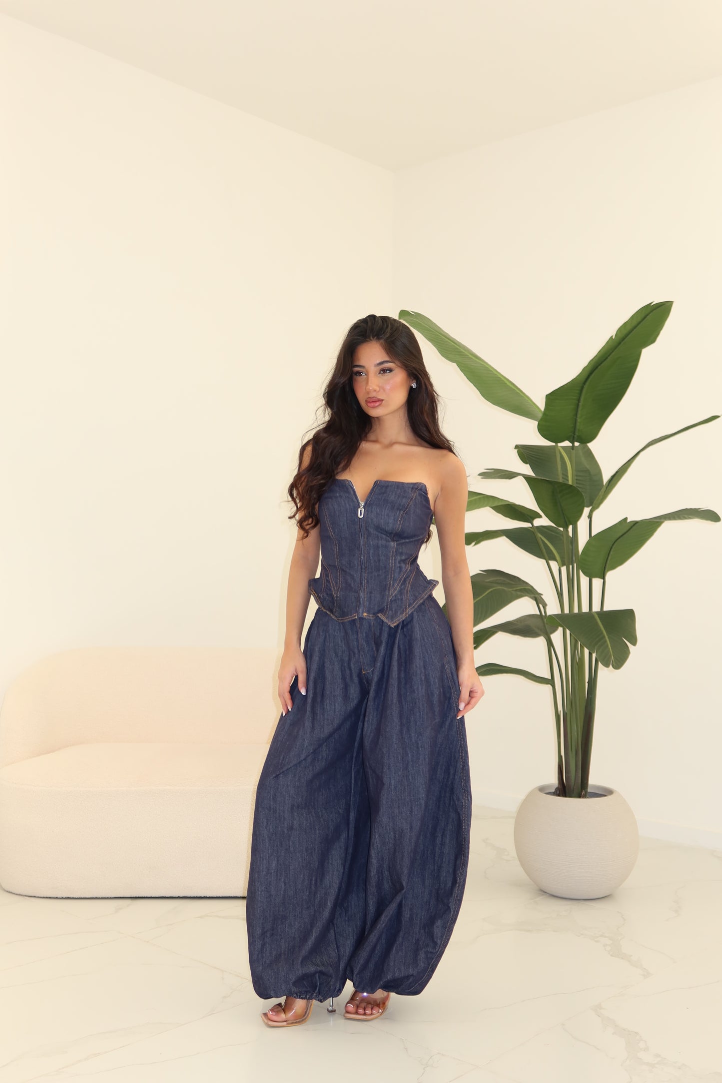 COORD SET UNCONDITIONAL DENIM SCURO