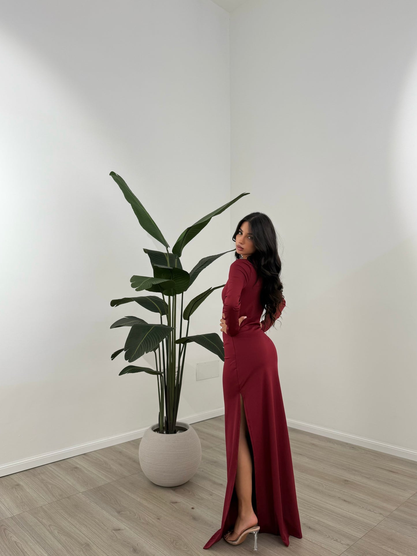 ABITO DROPS BORDEAUX