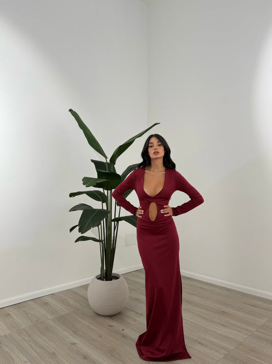 ABITO DROPS BORDEAUX