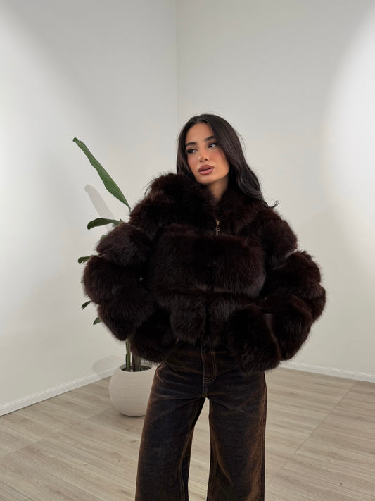 PELLICCIA REPLAY MARRONE