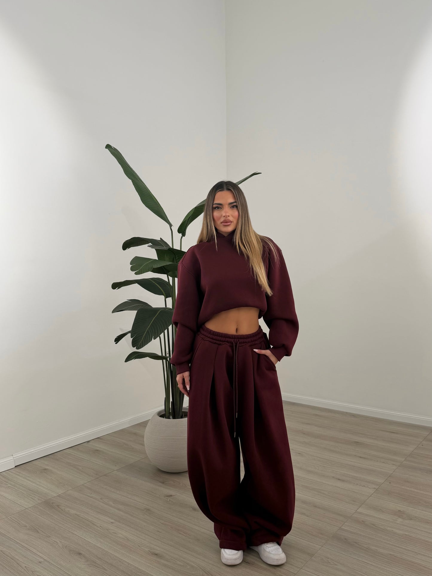 COORD SET RAINBOW BORDEAUX