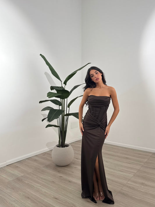 ABITO WEDDING MARRONE