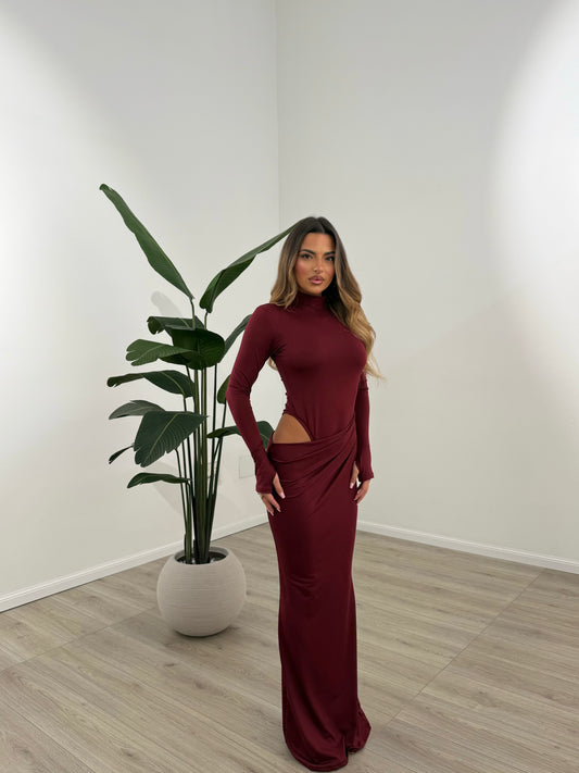 ABITO SILVIA BORDEAUX