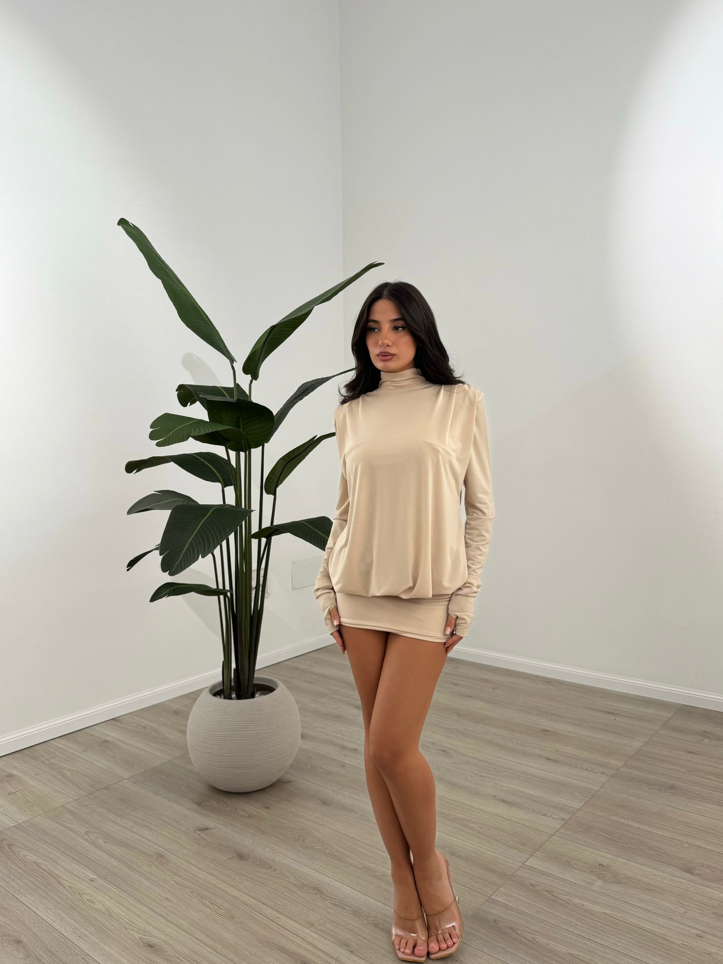 MINI DRESS SAMBA BEIGE