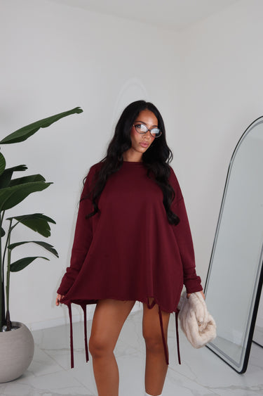 MAXI FELPA SENDY BORDEAUX