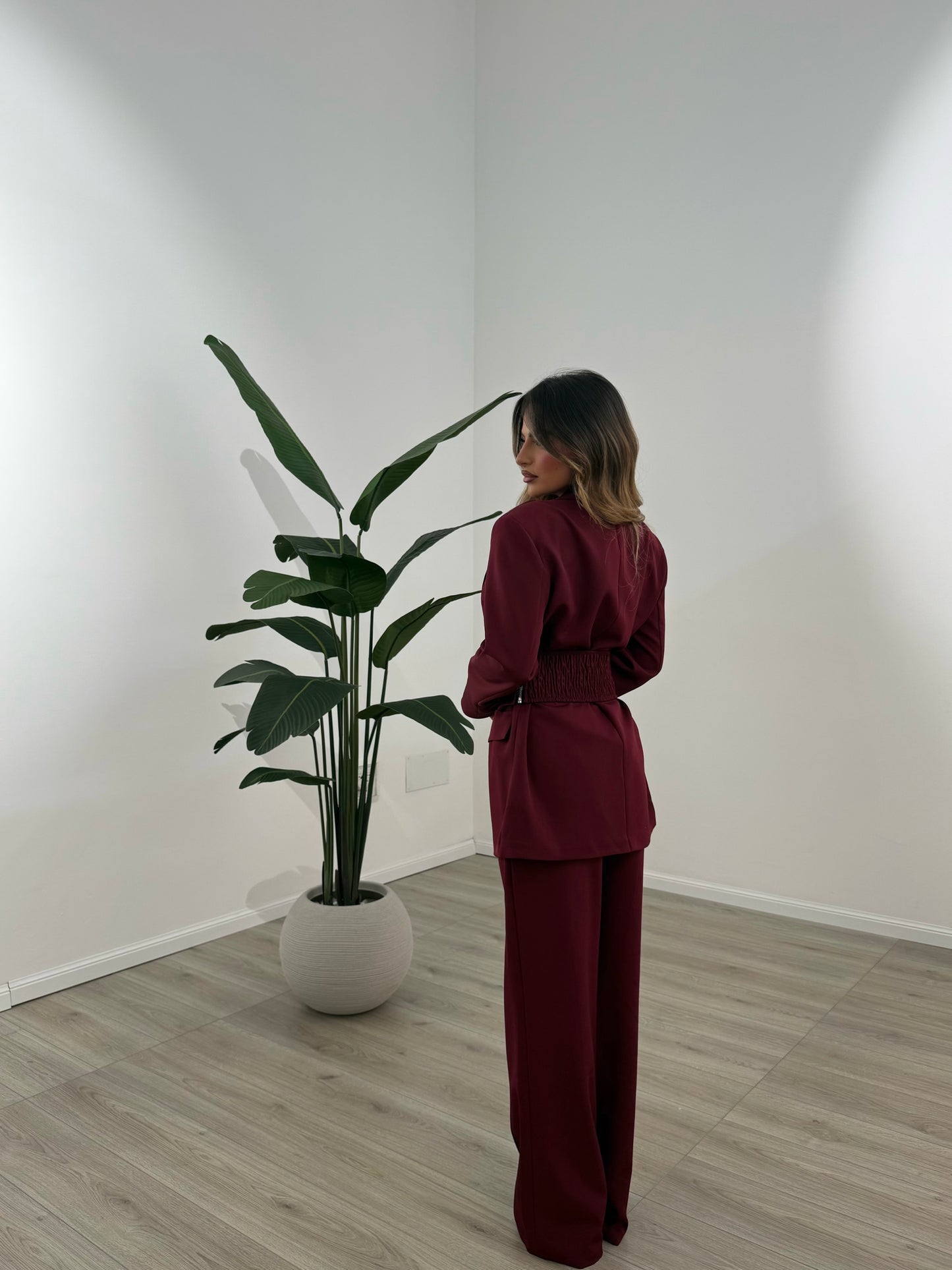 TAILLEUR BUSTIER BORDEAUX