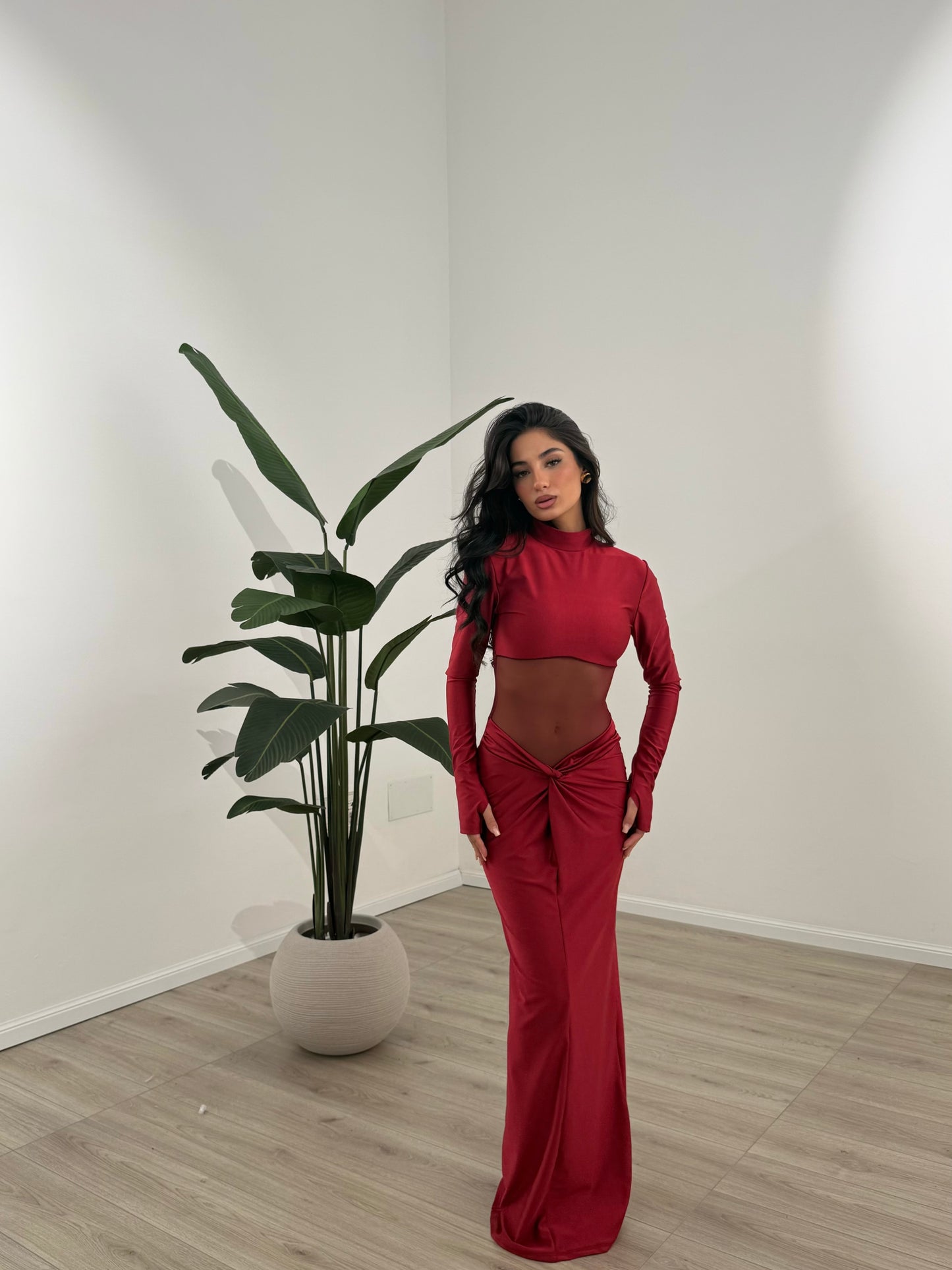 ABITO DAFNE BORDEAUX