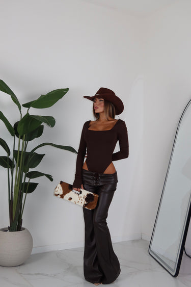 PANTALONE SKIN MARRONE