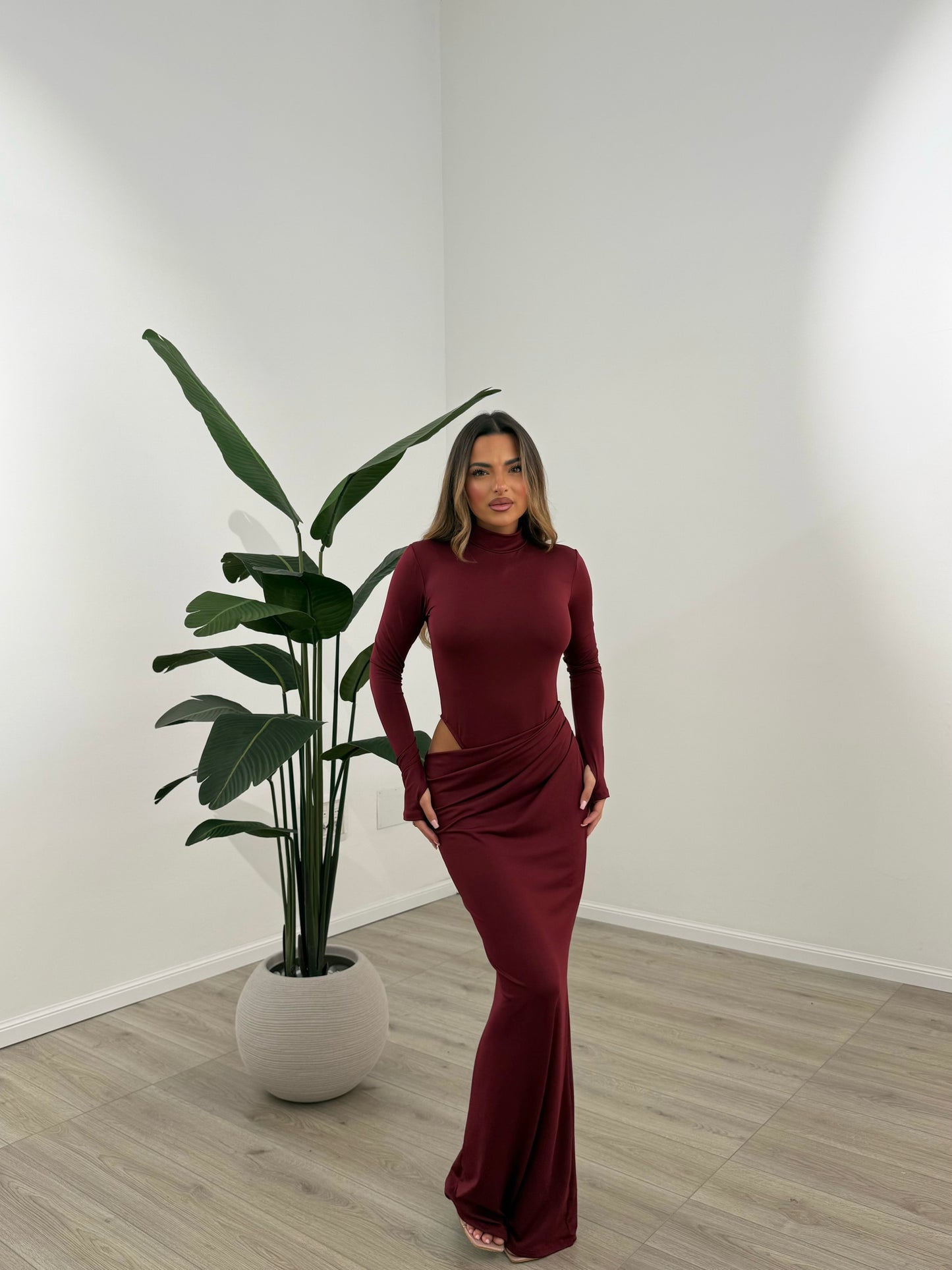 ABITO SILVIA BORDEAUX