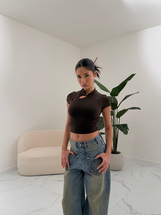 MAGLIA MISYA MARRONE