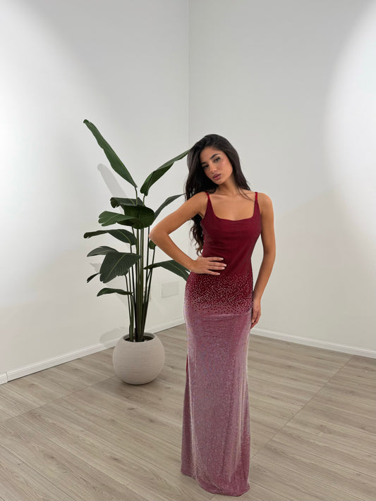 ABITO ESTRELLA BORDEAUX