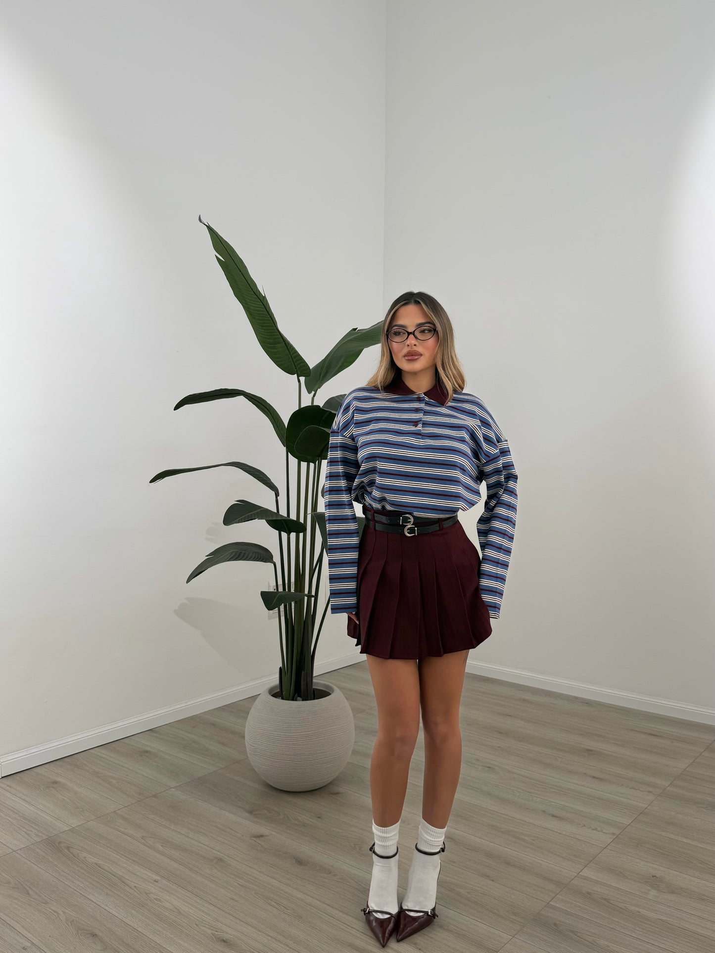 MINI GONNA PLEAT BORDEAUX