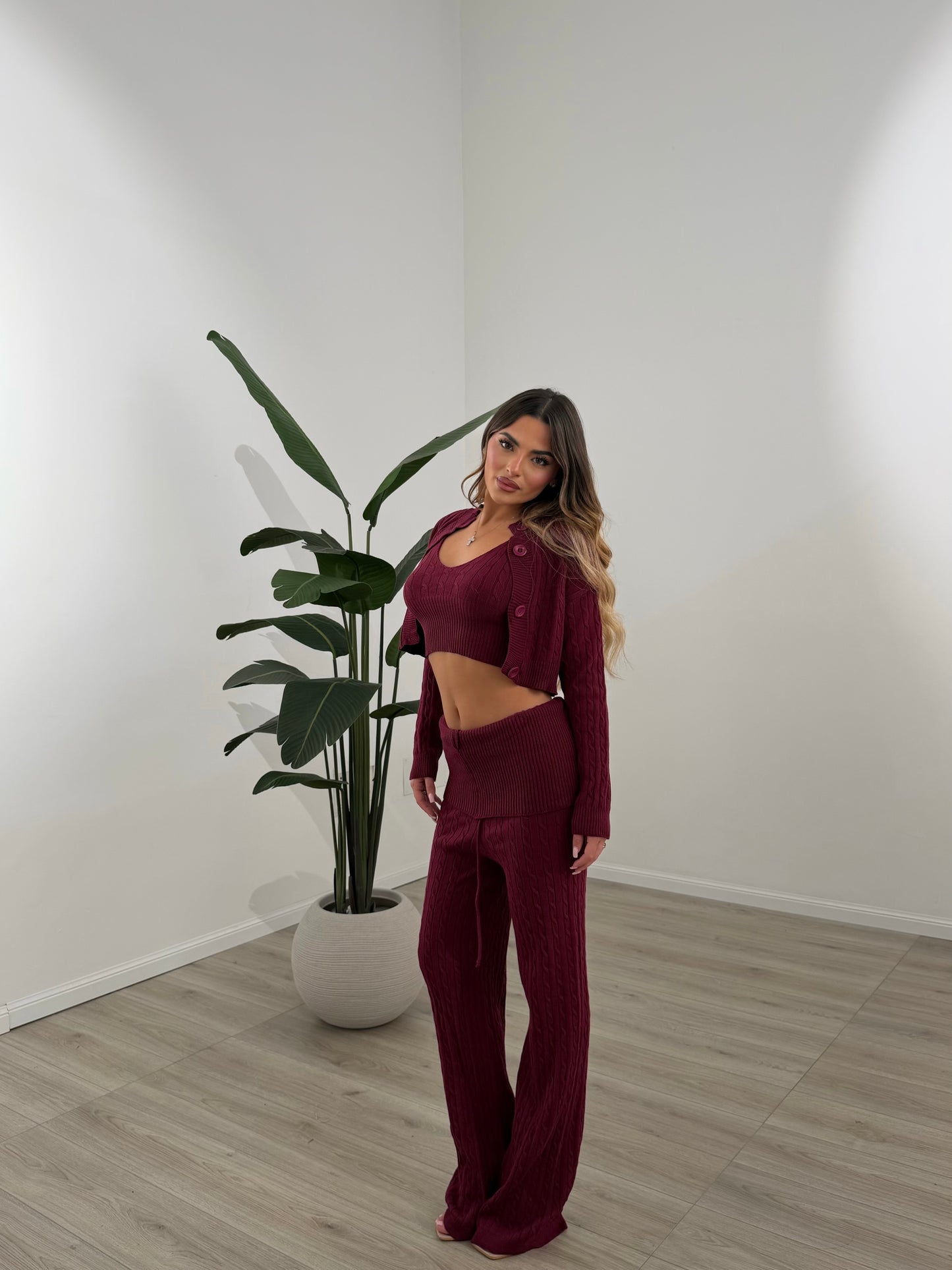 COORD SET FABIANA BORDEAUX