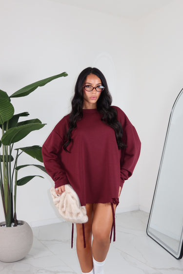 MAXI FELPA SENDY BORDEAUX
