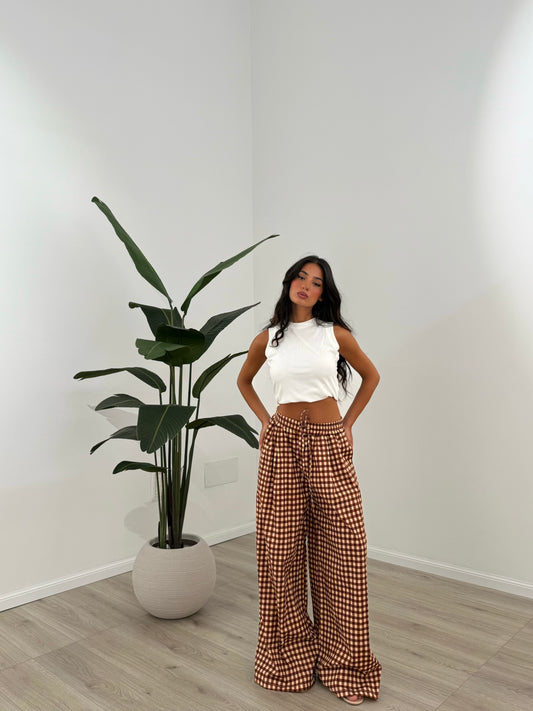 PANTALONE LITTLESQUARE MARRONE