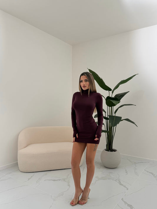 MINI DRESS EMOTIONAL VINO
