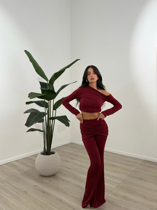 COORD SET WANDA BORDEAUX