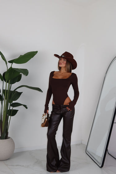 PANTALONE SKIN MARRONE