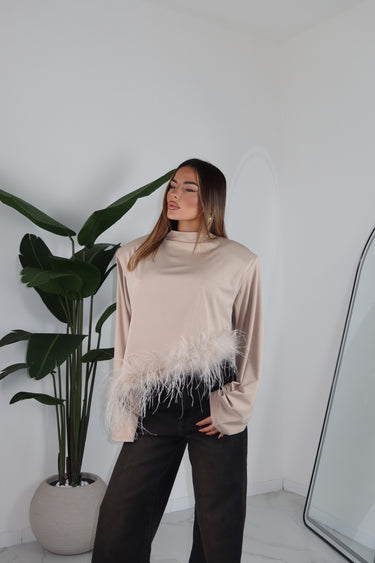 MAGLIA FEATHER BEIGE