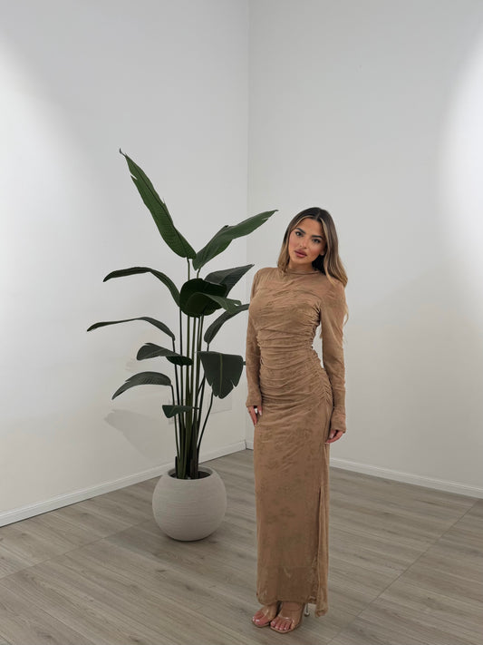 ABITO EMBROIDERY BEIGE