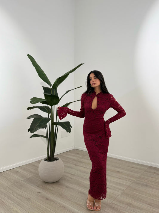 ABITO ROXIE BORDEAUX