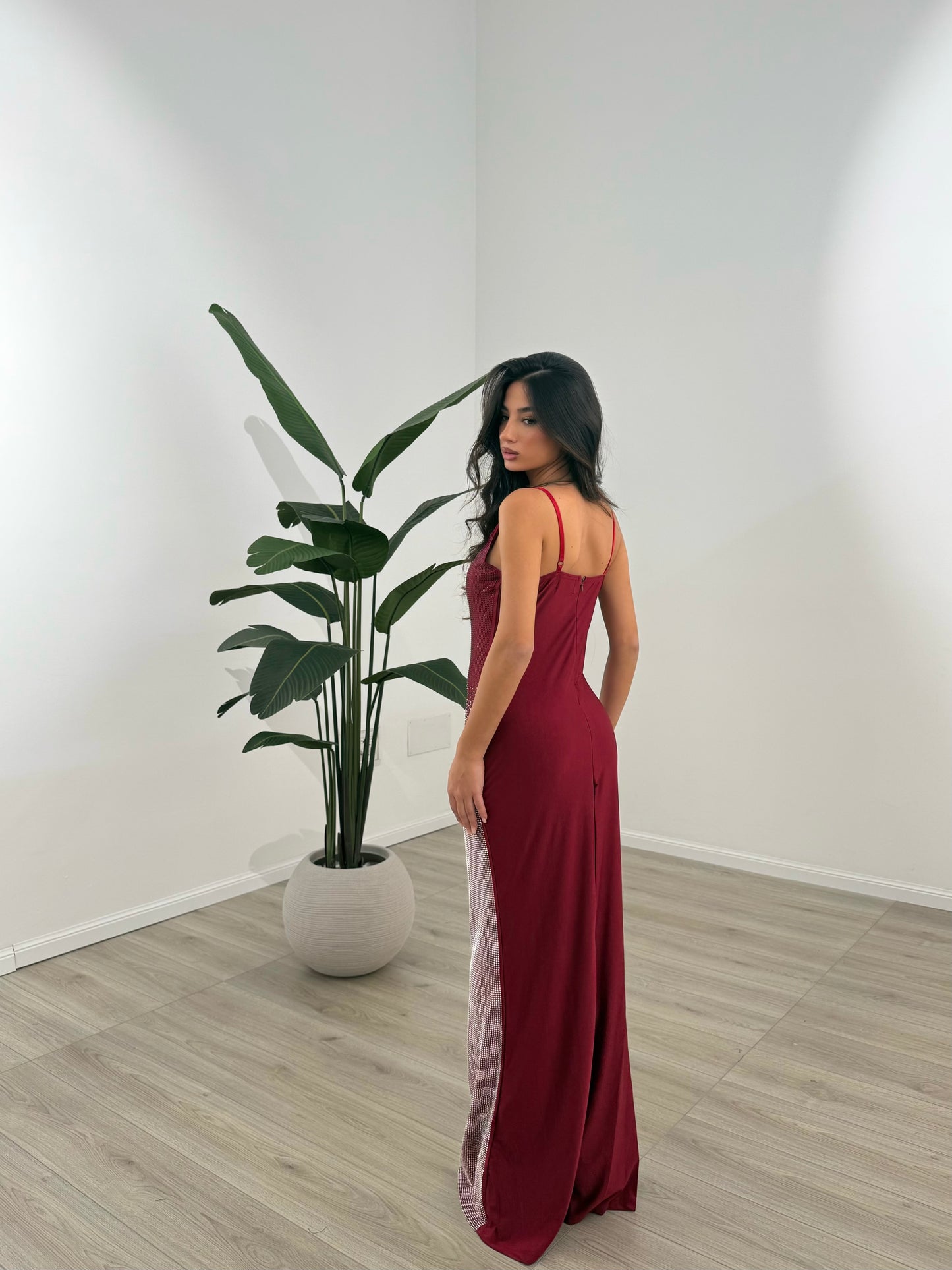 ABITO ESTRELLA BORDEAUX