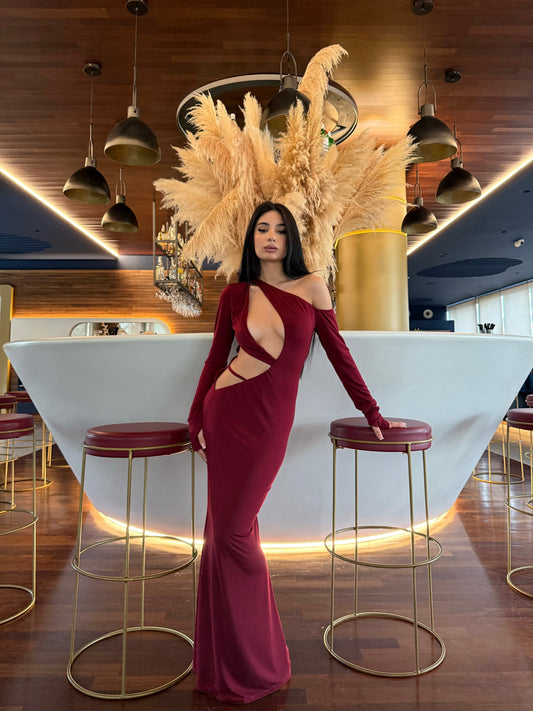 ABITO DALILA BORDEAUX