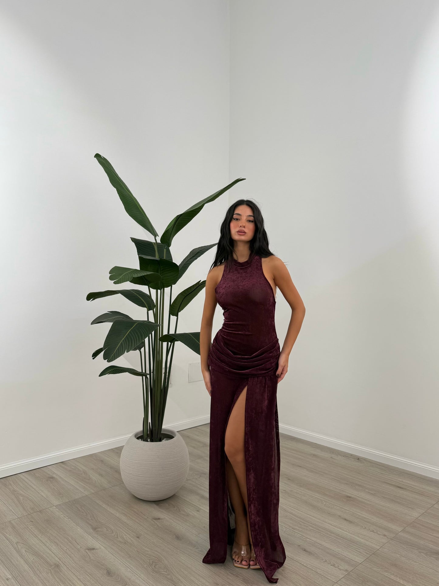 ABITO MARGOT BORDEAUX