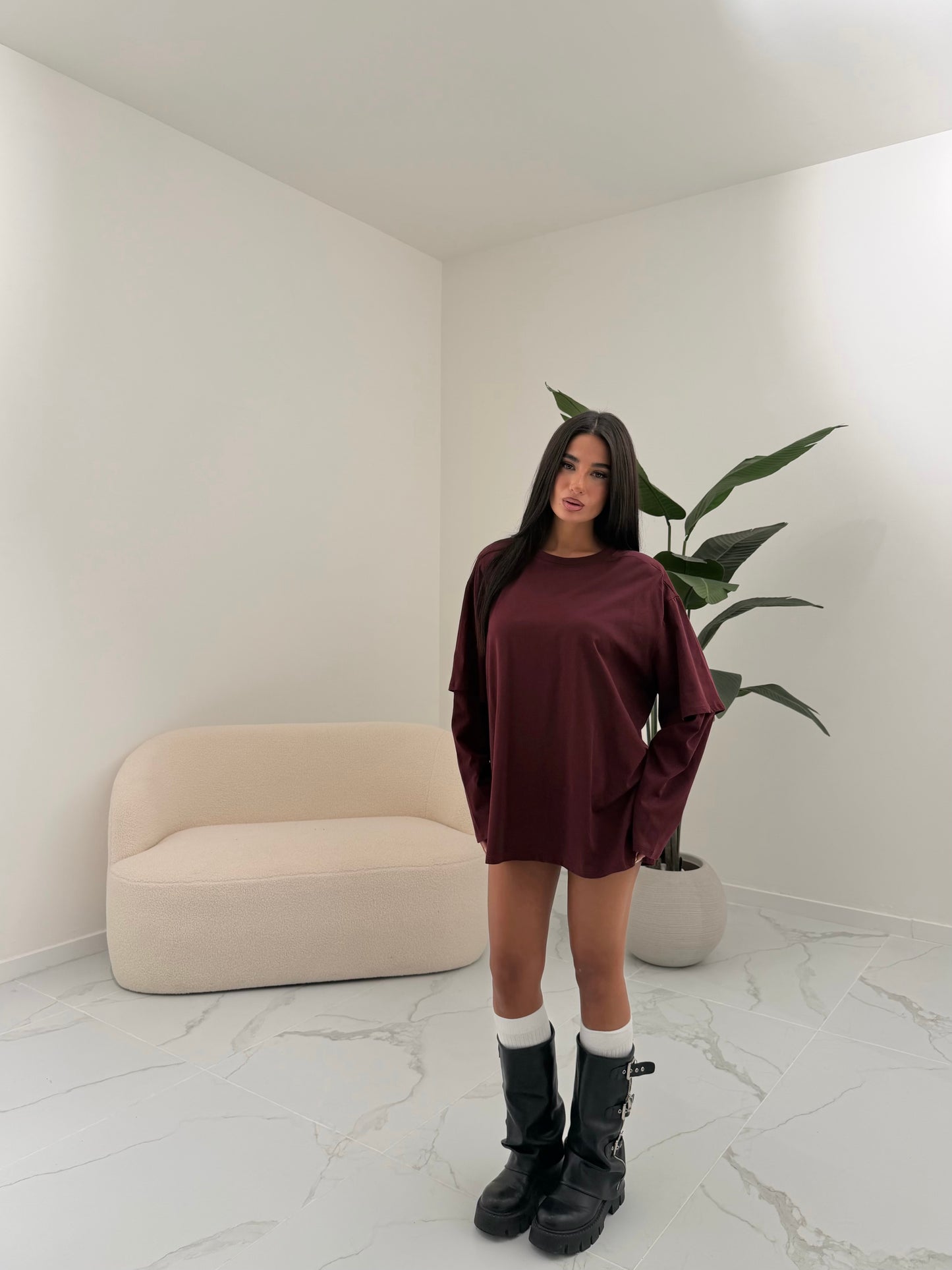 MAGLIA COUPLE BORDEAUX